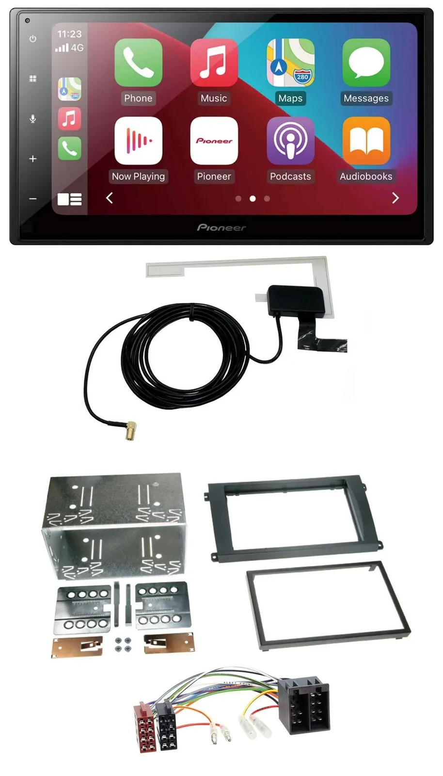 Автомагнитола для Porsche Cayenne 2002-2007 Pioneer 2DIN USB Bluetooth DAB MP3