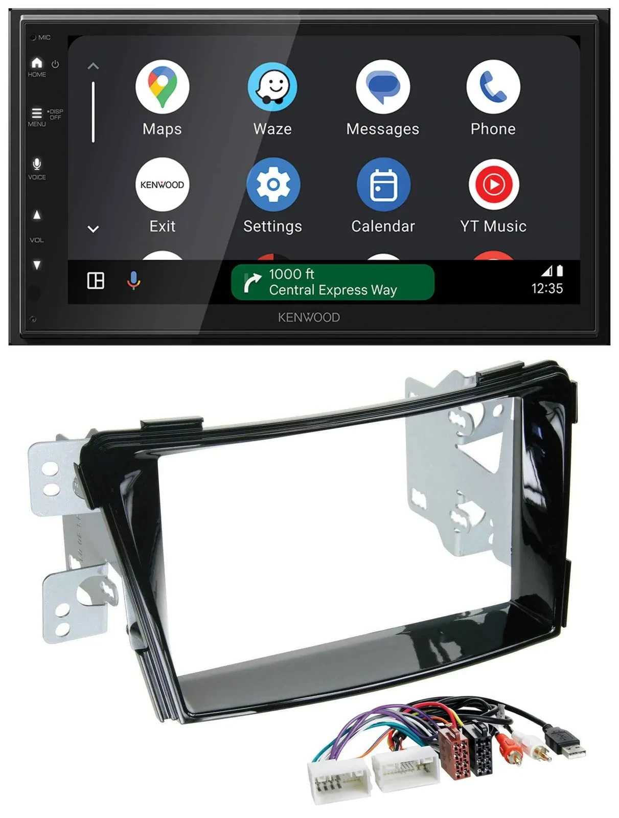 Kenwood DAB Bluetooth USB MP3 2DIN Autoradio für Hyundai i40 ab 11 VF Klavierlac