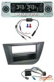 Dietz DAB USB MP3 Bluetooth Autoradio für Seat Leon (ab 05) - schwarz