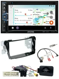 Alpine Bluetooth TMC USB DAB 2DIN Lenkrad Navigation für Hyundai i40 ab 16 VF Kl