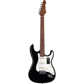 Электрогитара Saga SMF1314HBK Dazzles Stratocaster Standard Black с чехлом