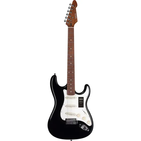 Электрогитара Saga SMF1314HBK Dazzles Stratocaster Standard Black с чехлом