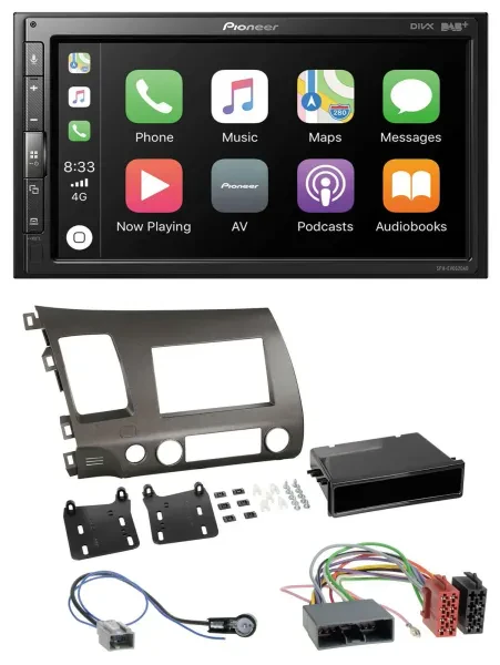 Pioneer USB MP3 DAB 2DIN Bluetooth Autoradio für Honda Civic Hybrid FD3 06-10 an