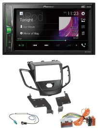 Pioneer 2DIN MP3 DAB USB Bluetooth Autoradio für Ford Fiesta 08-10 schwarz