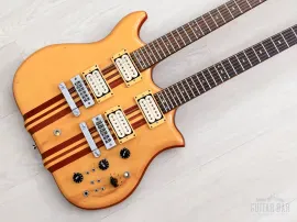 1979 Kawai F-1 Double Neck Vintage Guitar Natural, Neck Through w/ Case