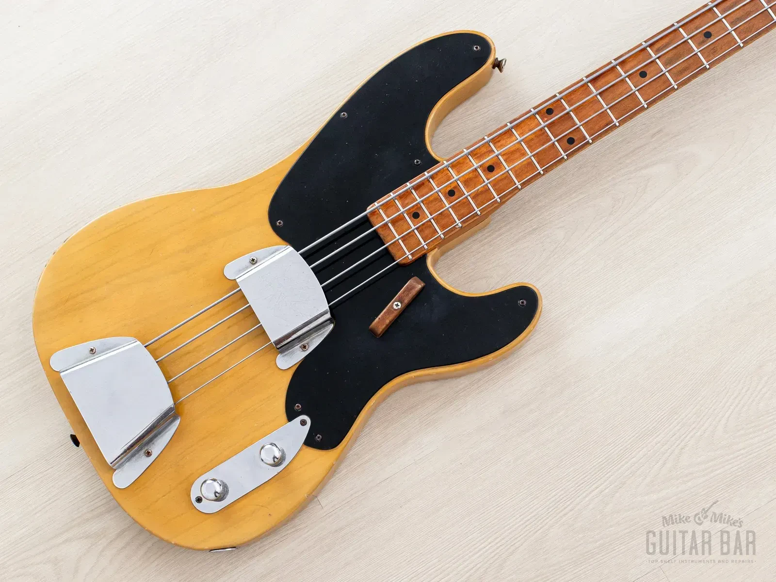 1953 Fender Precision Bass Vintage Blackguard Telecaster Bass w/ Case