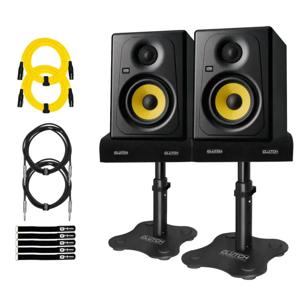 KRK K5-NA Kreate 5" Studio Monitor Reference Speakers Pair w Desk Stands