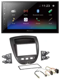 Pioneer USB Bluetooth DAB 2DIN MP3 Autoradio für Peugeot 107 Citroen C1 Toyota A