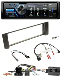 JVC Bluetooth Lenkrad USB DAB Autoradio für Audi A4 00-09 ISO Fakra teilaktiv