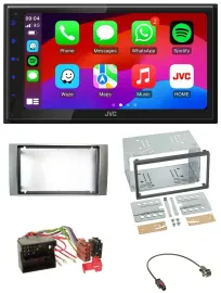 JVC Bluetooth 2DIN MP3 DAB USB Autoradio für Ford Fiesta Focus 2004-2008 silber