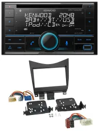 Kenwood CD 2DIN DAB USB MP3 Bluetooth Autoradio für Honda Accord 02-08 schwarz