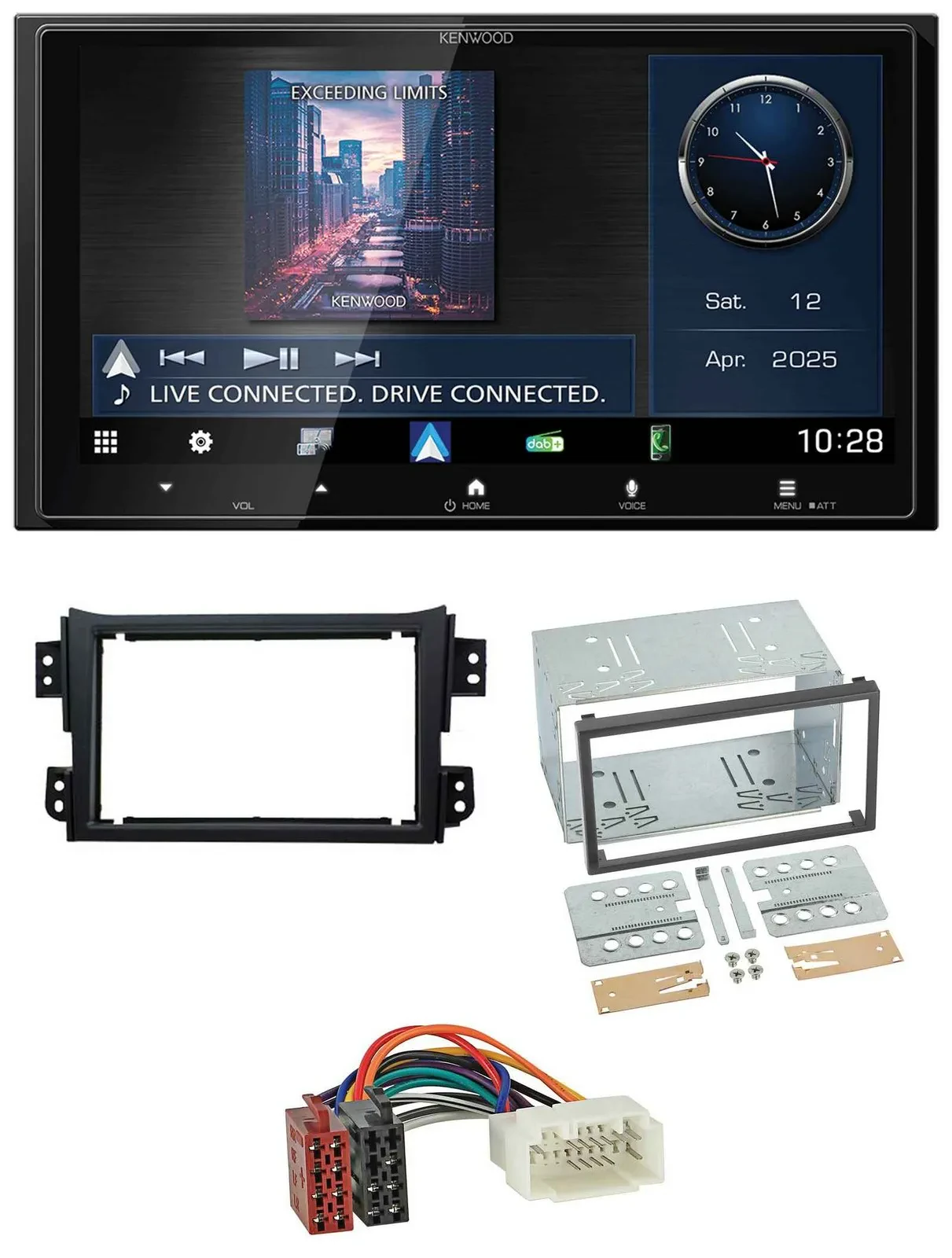 Kenwood Bluetooth 2DIN USB DAB MP3 Autoradio für Opel Agila B Suzuki Splash 2008