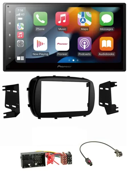 Pioneer DAB Bluetooth 2DIN USB MP3 Autoradio für Fiat 500X (ab 2015)