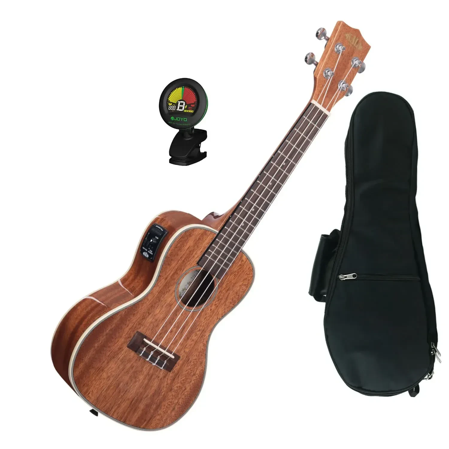 Kala KA-CGE Mahogany Series Acoustic-Electric Concert Ukulele, Natural Gloss wit