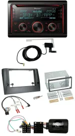 Автомагнитола Pioneer 2-DIN, DAB, USB, CD, Bluetooth, для Fiat Stilo 2005–2007, поддержка кнопок на руле