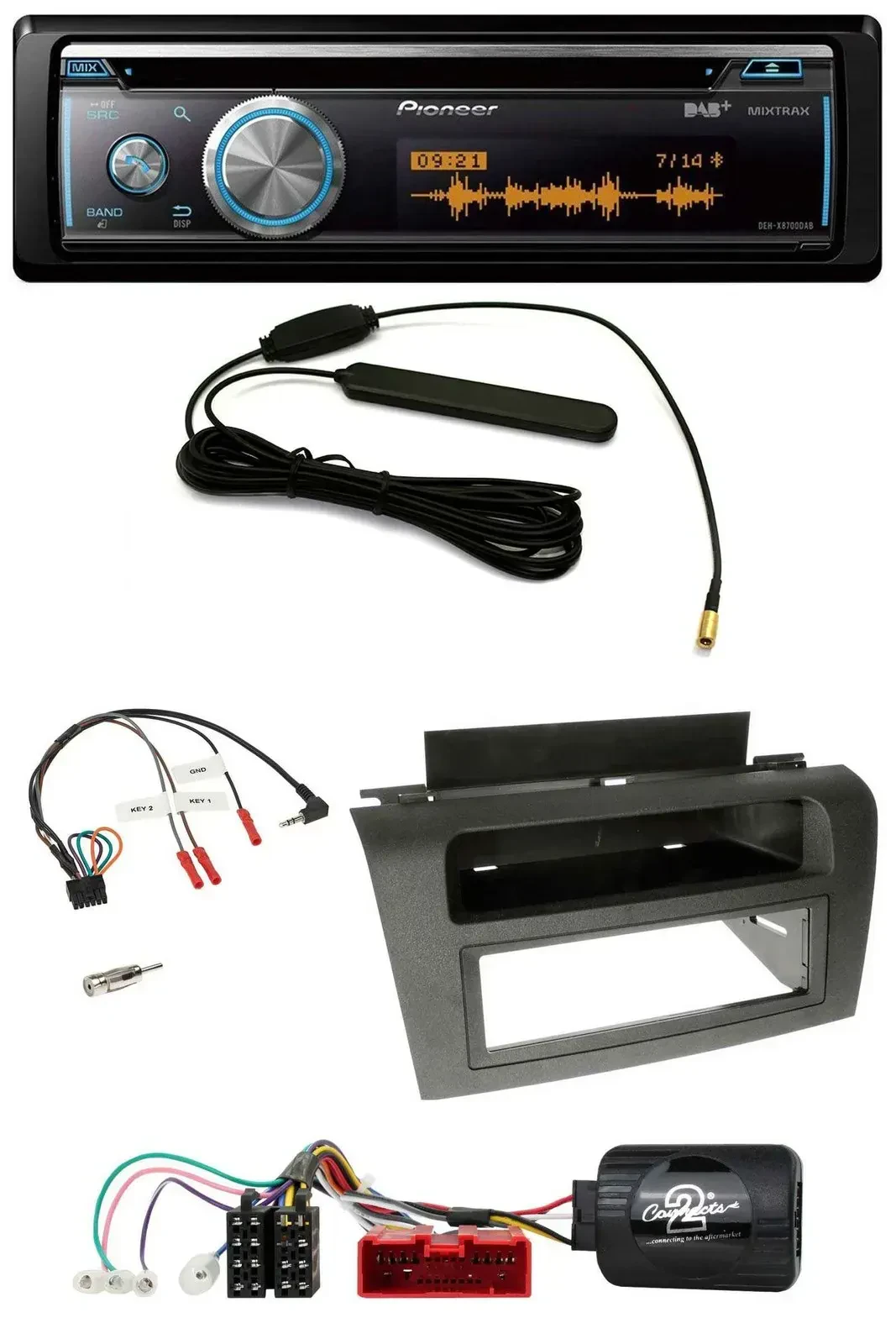Автомагнитола Pioneer CD USB Bluetooth DAB для Mazda 3 (2003–2009)