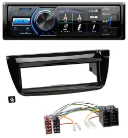 JVC Bluetooth MP3 USB DAB Autoradio für Opel Combo ab 11 Fiat Doblo 12-15