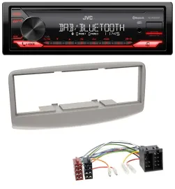 JVC Bluetooth USB DAB MP3 Autoradio für Fiat Multipla 186 1999-2010 grau