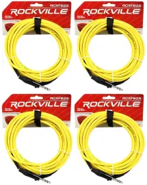 Коммутационный кабель Rockville RCXFB25Y Yellow 7.6 м (4 штуки)