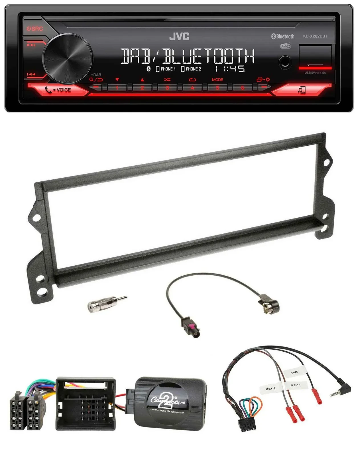 Автомагнитола JVC Bluetooth USB DAB для Mini (2001–2006) поддержка кнопок на руле MOST