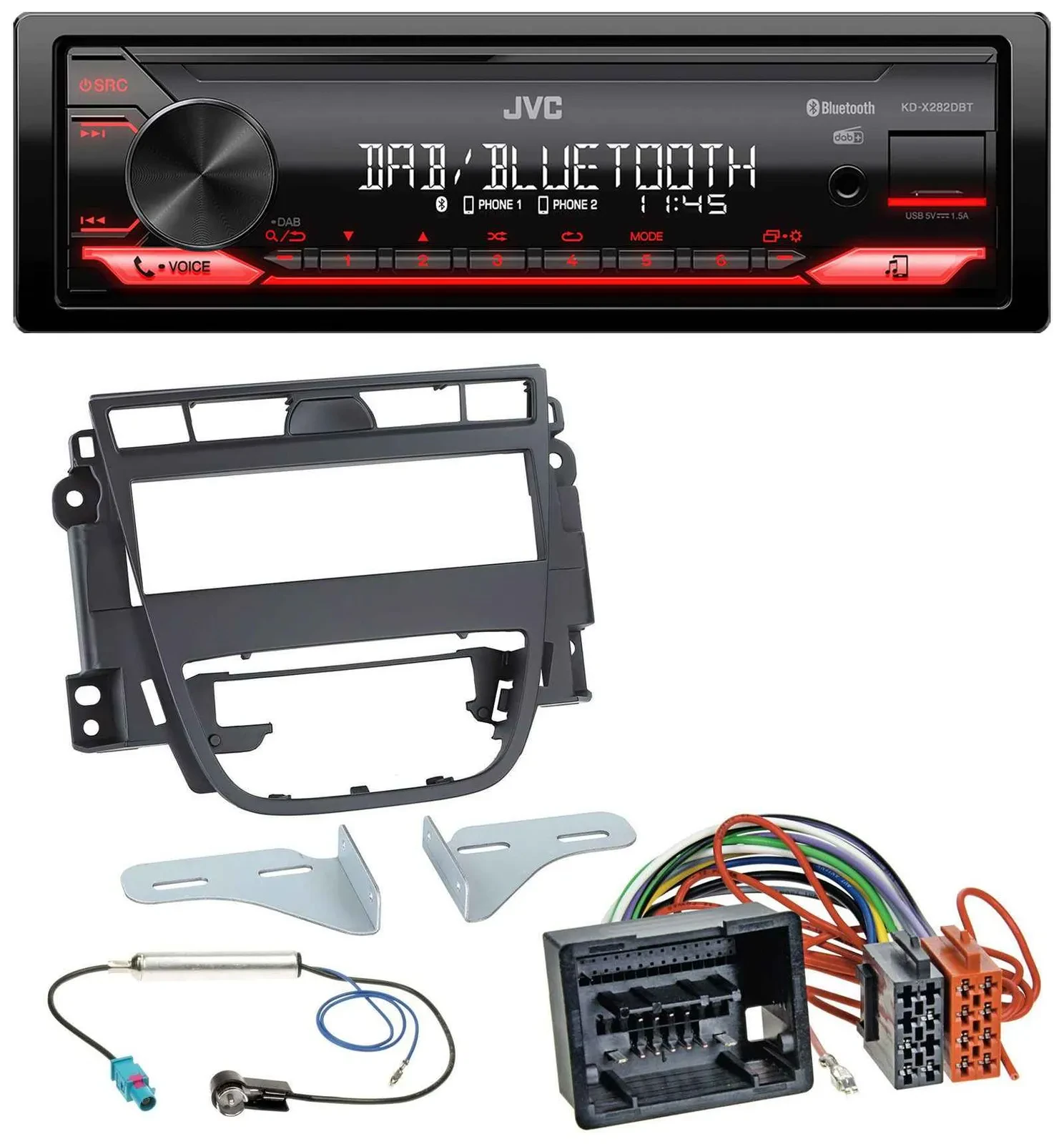 JVC Bluetooth USB DAB MP3 Autoradio für Opel Meriva B (ab 2010)