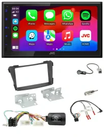 Автомагнитола JVC 2-DIN, Bluetooth, DAB, USB, чёрная, для Hyundai i40 (VF, с 2011)