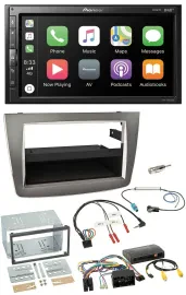 Pioneer USB Lenkrad DAB 2DIN Bluetooth Autoradio für Alfa Romeo Mito silber 14-1