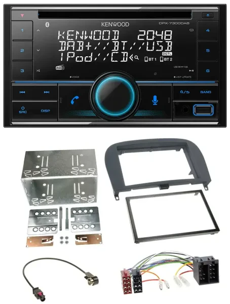 Kenwood CD 2DIN DAB USB MP3 Bluetooth Autoradio für Mercedes SL-Klasse 2001-2011