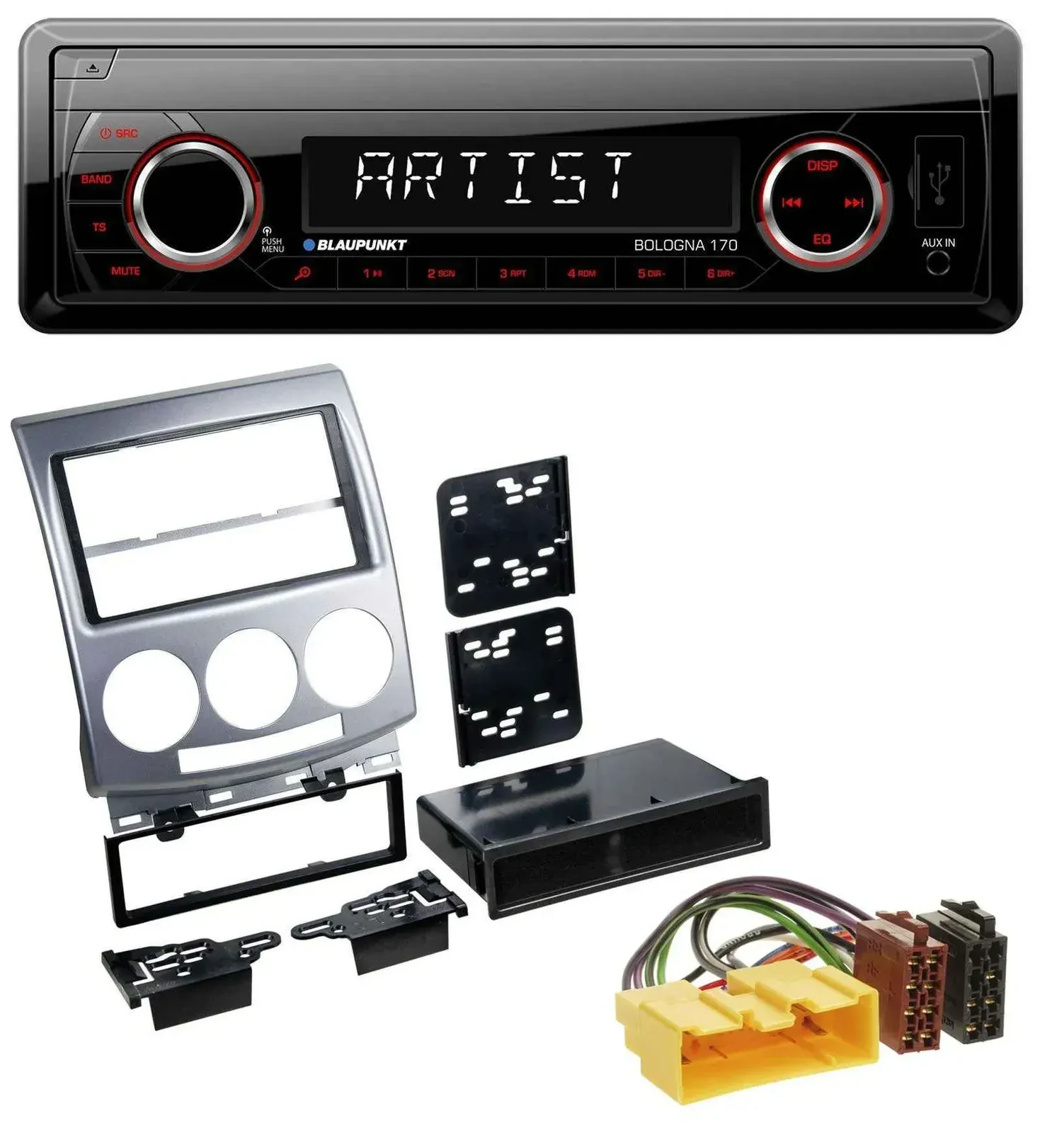Blaupunkt SD USB 1DIN MP3 AUX Autoradio für Mazda 5 (2005-2010)