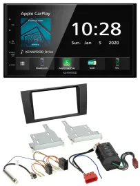 Kenwood Bluetooth MP3 DAB USB 2DIN Autoradio für Audi A4 B5 99-01 Symphony Bose