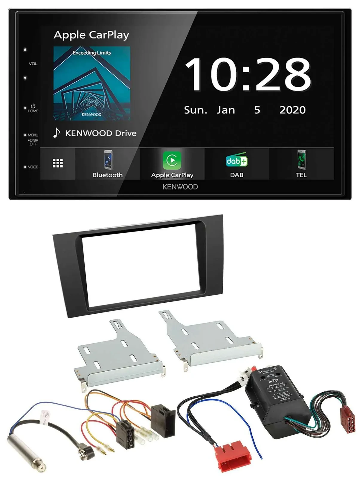 Kenwood Bluetooth MP3 DAB USB 2DIN Autoradio für Audi A4 B5 99-01 Symphony Bose