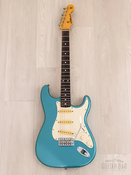 Электрогитара Moon Custom Guitars ST-248 SSS Lake Placid Blue w/case Japan 1980s