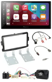 Автомагнитола Pioneer 2 DIN, DAB, Bluetooth, USB, для Dacia (с 2012), цвет: чёрный (piano black)