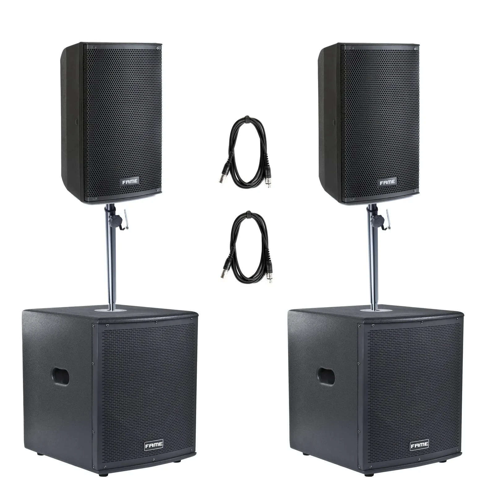 Audio Aktives PA Set, 10A DSP Lautsprecher, SUB 12A Subwoofer, 101-300W RMS