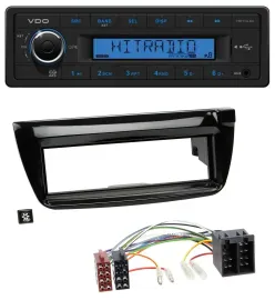 VDO AUX 1DIN MP3 USB Autoradio für Opel Combo ab 11 Fiat Doblo 12-15