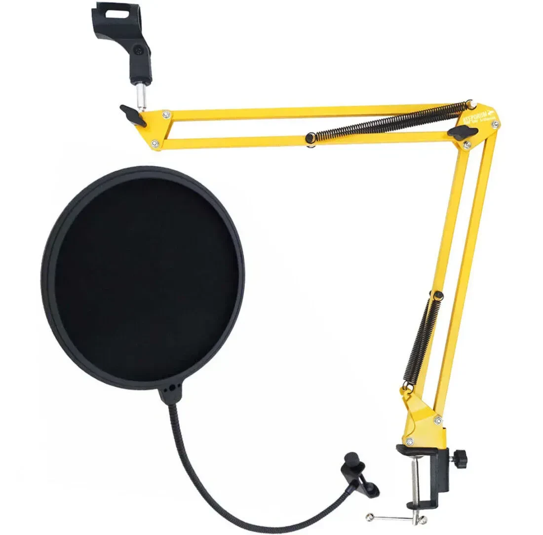 Стойка для микрофона keepdrum NB35 YW Yellow с поп-фильтром
