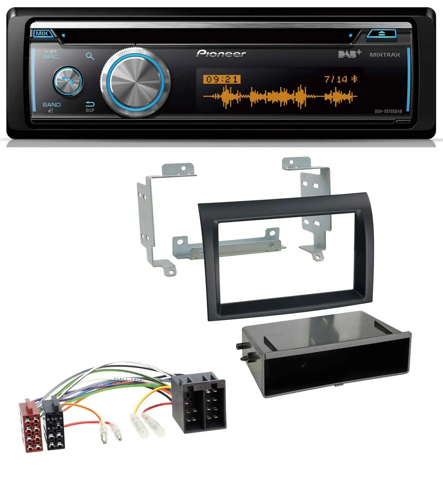 Автомагнитола для Fiat Ducato (2006–2010) Pioneer CD MP3 USB Bluetooth DAB черная