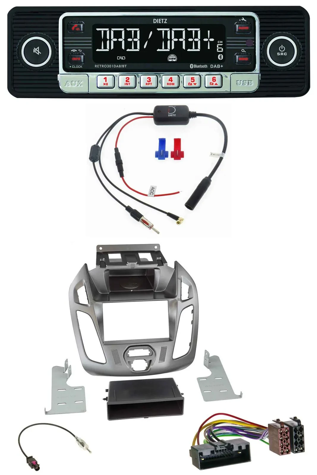 Dietz MP3 DAB Bluetooth USB Autoradio für Ford Connect Transit 2012-2018 ohne Di