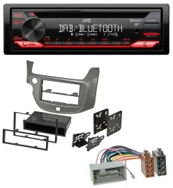 Автомагнитола JVC CD/DAB/USB/Bluetooth/MP3 для Honda Jazz (с 2009), серебристая