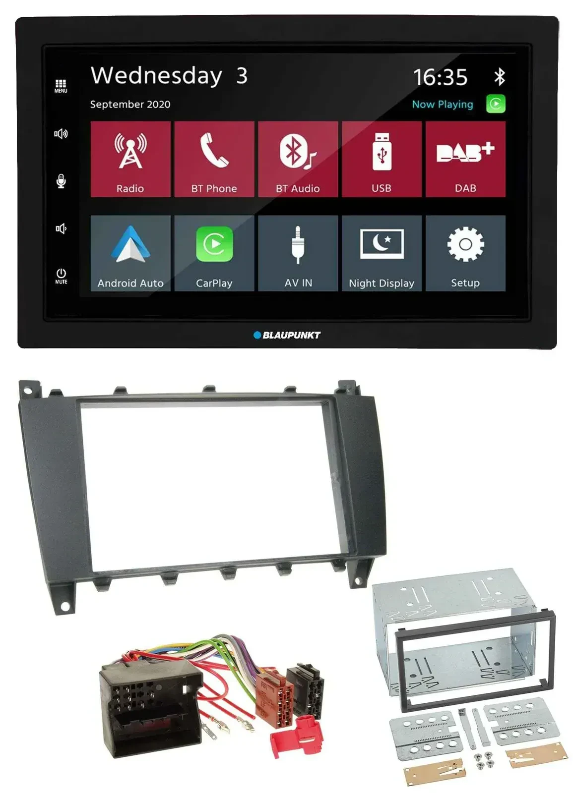 Blaupunkt DAB Bluetooth USB MP3 2DIN Autoradio für Mercedes C-Klasse