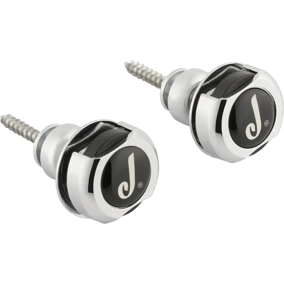 Крепление гитарного ремня Jackson 299-0000-004 J Logo Chrome (пара)