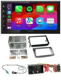 Автомагнитола для Alfa Romeo Mito (тип 955, с 2014) Kenwood 2-DIN MP3 USB DAB Bluetooth серебристая