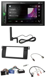 Pioneer MP3 DAB Lenkrad 2DIN Bluetooth Autoradio für BMW 3er 2002-2006 E46 schwa