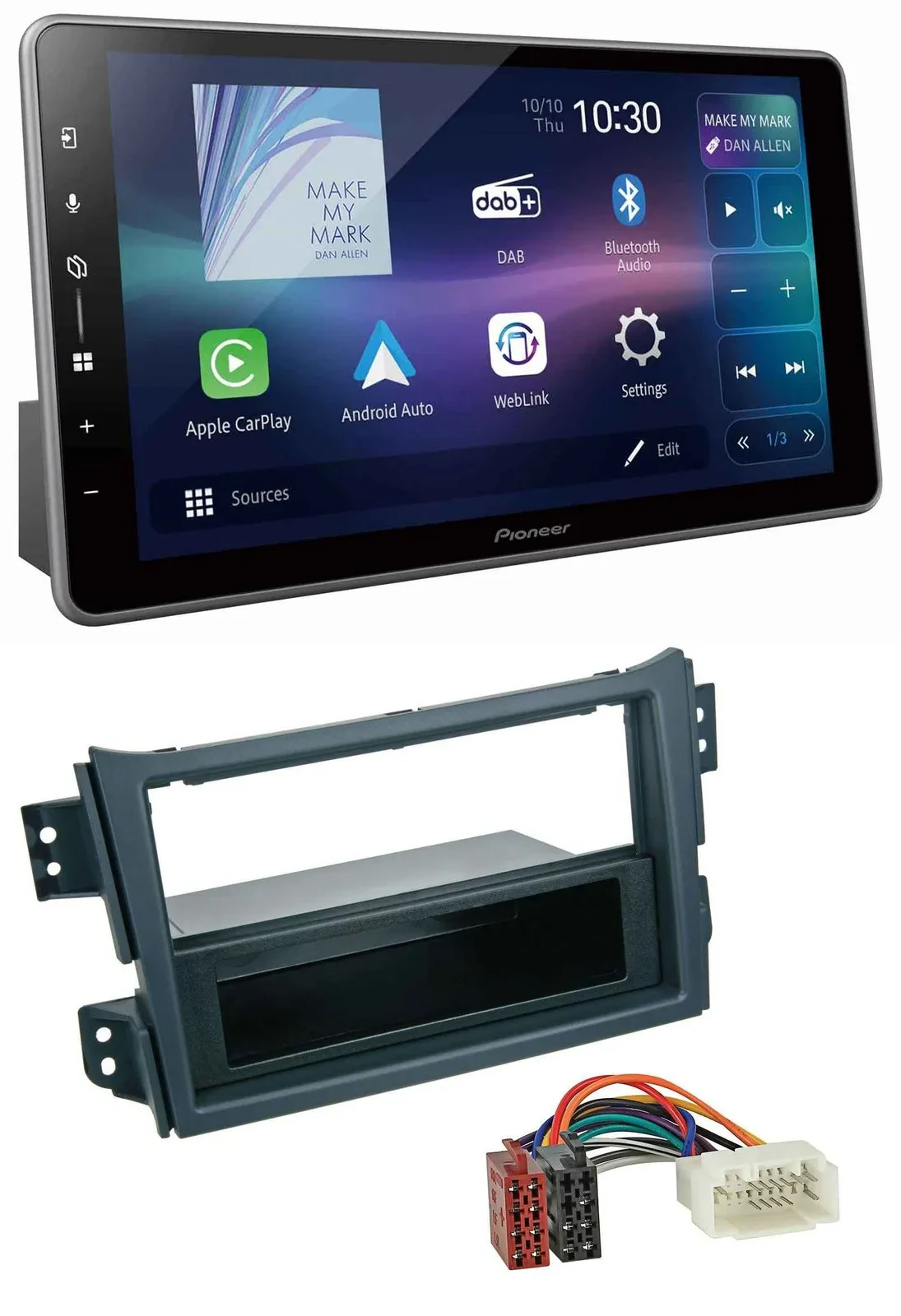 Pioneer Bluetooth USB DAB MP3 Autoradio für Opel Agila B 2008-2014 Suzuki Splash