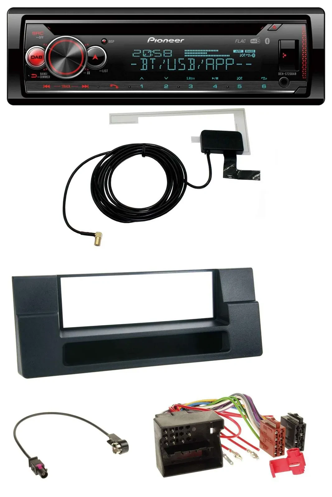 Автомагнитола Pioneer для BMW X5 E53 и 5 серии E39 DAB CD MP3 USB Bluetooth Quadlock