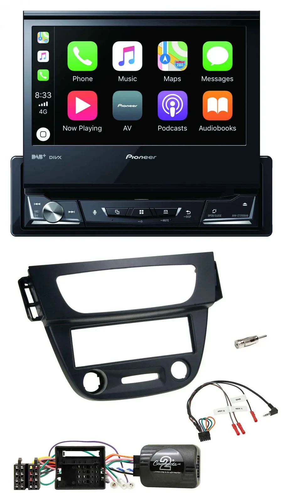 Pioneer DVD Bluetooth DAB USB Lenkrad Autoradio für Renault Megane III 09-12 sch