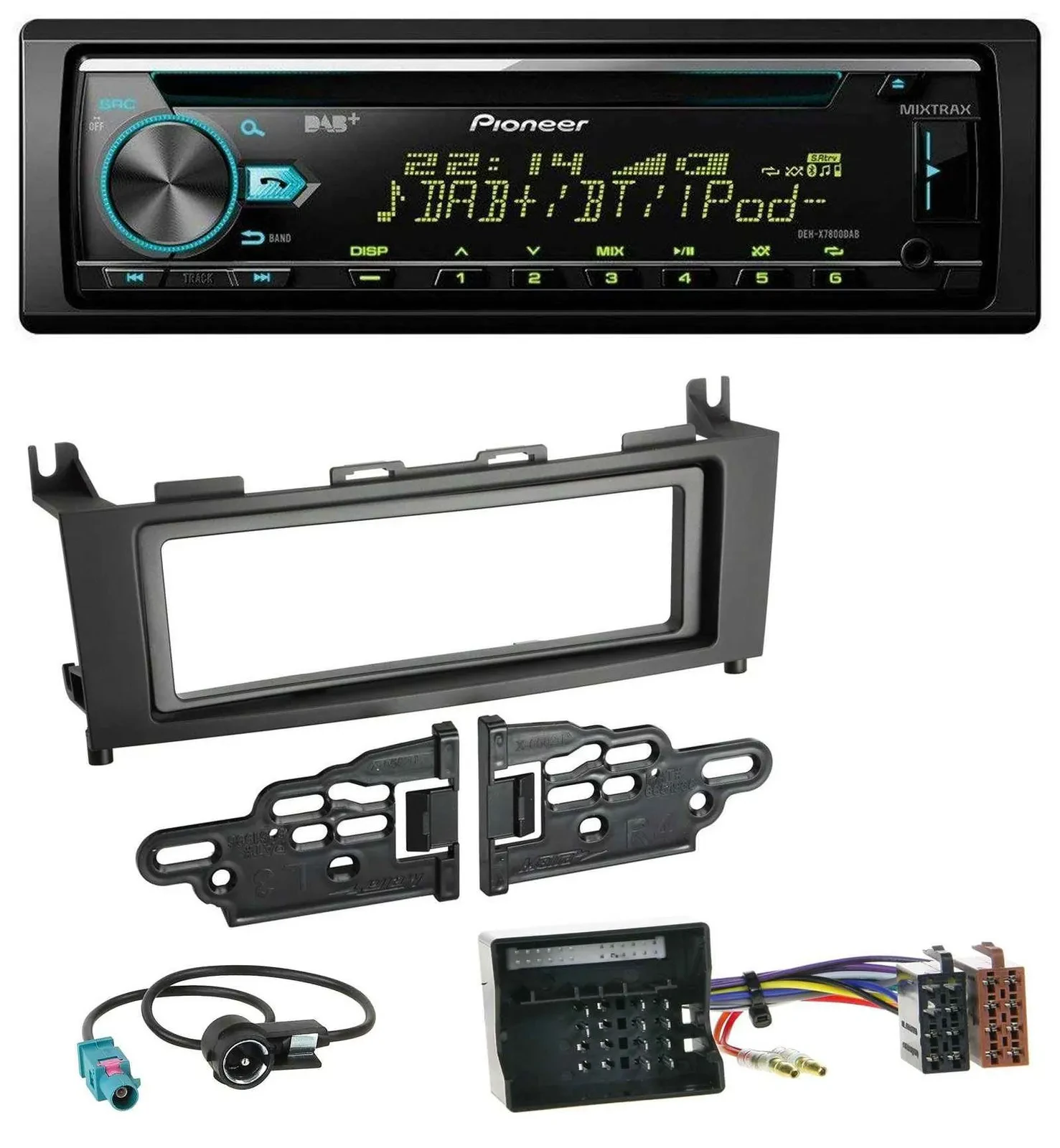 Pioneer DAB MP3 CD USB Bluetooth Autoradio für Mercedes GLK (2008-2012)