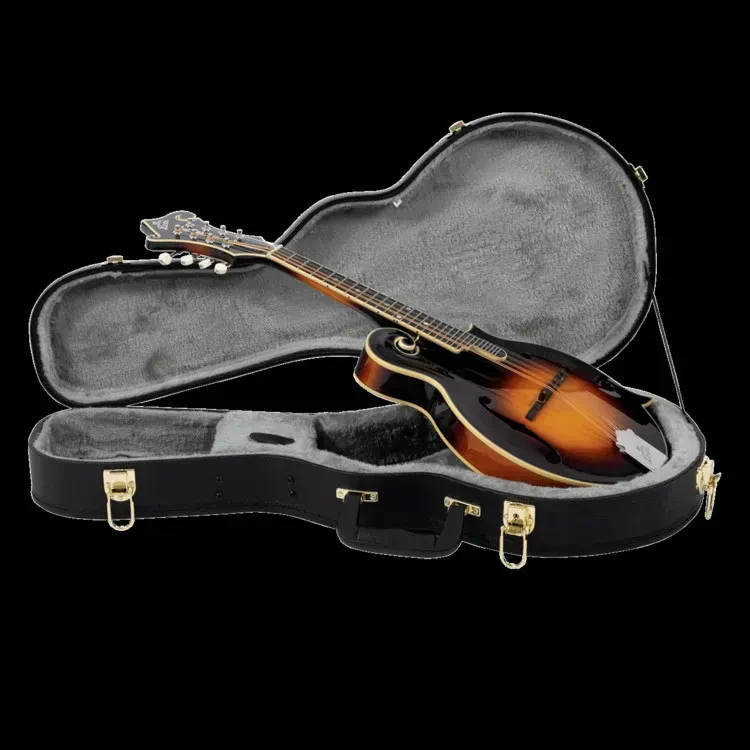 Электроакустическая мандолина The Loar LM-600E-VS F-Style, ручной вырезки, массивный верх, санберст, с кейсом