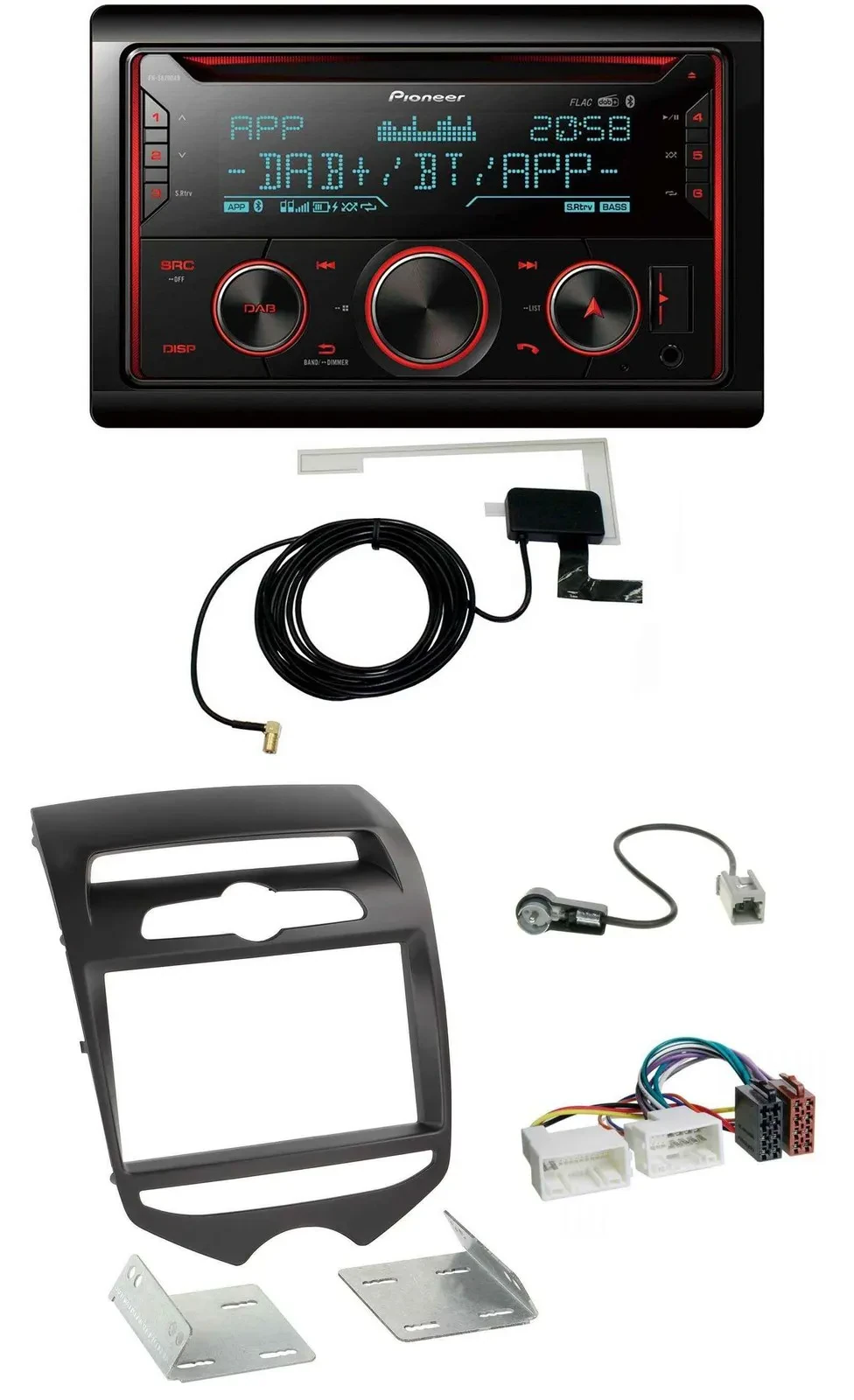Автомагнитола Pioneer 2DIN MP3 DAB USB CD Bluetooth для Hyundai ix20 (с 2010)
