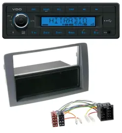 VDO AUX Bluetooth USB MP3 Autoradio für Fiat Idea (350, 03-11) - grau